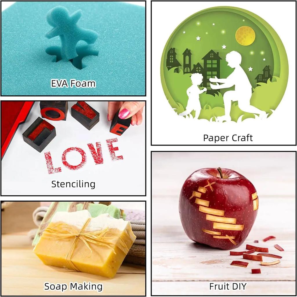 74PCS Hobby Knife Exacto Knife with 4 Upgrade Sharp Hobby Knives and 70 Spare Craft Knife Blades for Art, Scrapbooking