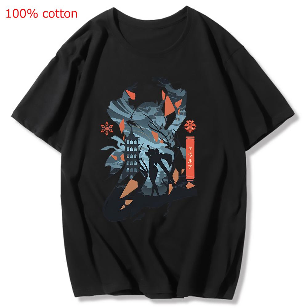 Genshin Impact Printing Tshirts Xiao Venti Print Tee Shirts Hu Tao Zhong Li Graphic T-shirt Kaedehara Kazuha Raiden Shogun Tees