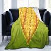 Yellow Green Corn Throw Blanket Soft Warm Bedding Flannel Plush