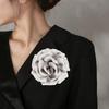 Elegant 3D Satin Flower Brooch - High-End Suit and Sweater Accessory, 10cm