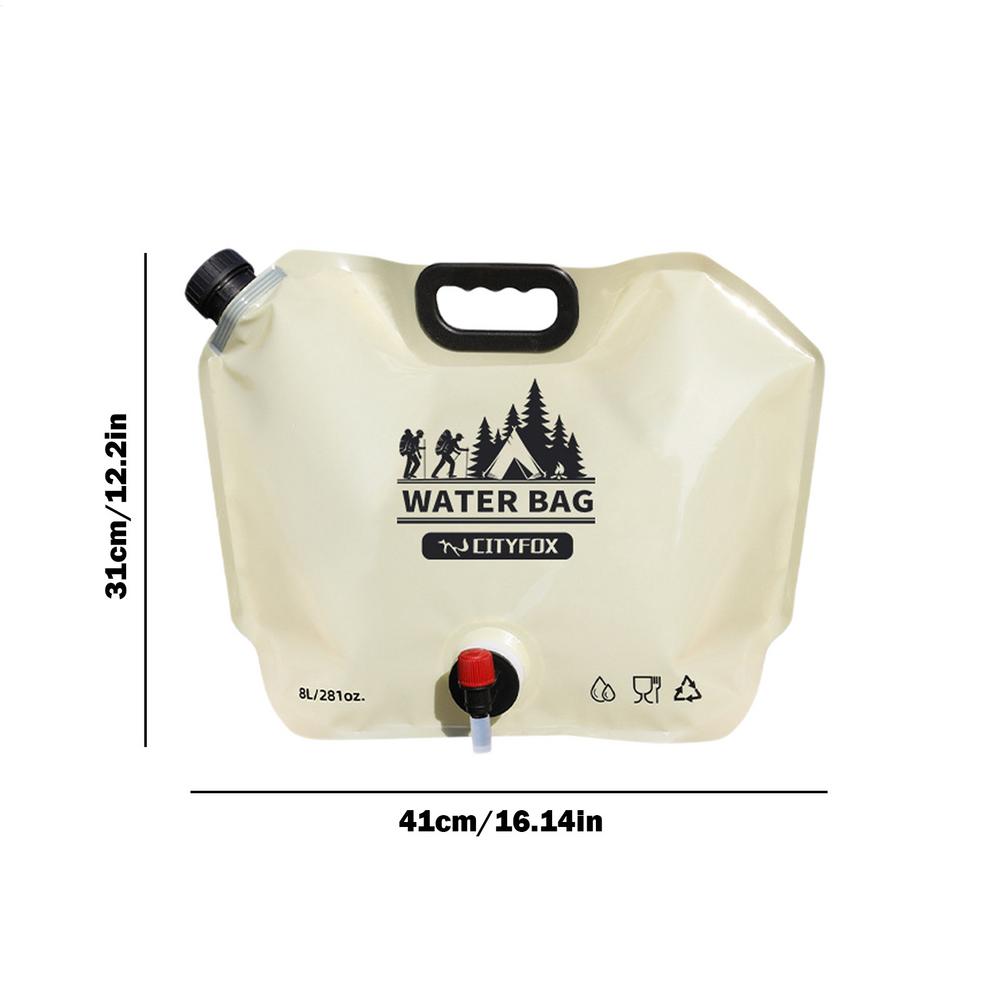 Foldable Water Container With faucet , Foldable Water Container With Handle, Outdoor Camping Water Storage Container, 8L