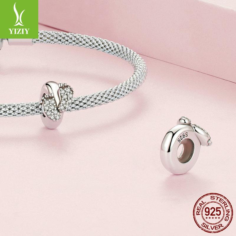 S925 Silver Silicone Positioning Bead Spacer Accessories, Personalized Retro Versatile Diy Bracelet Beads Loose Beads