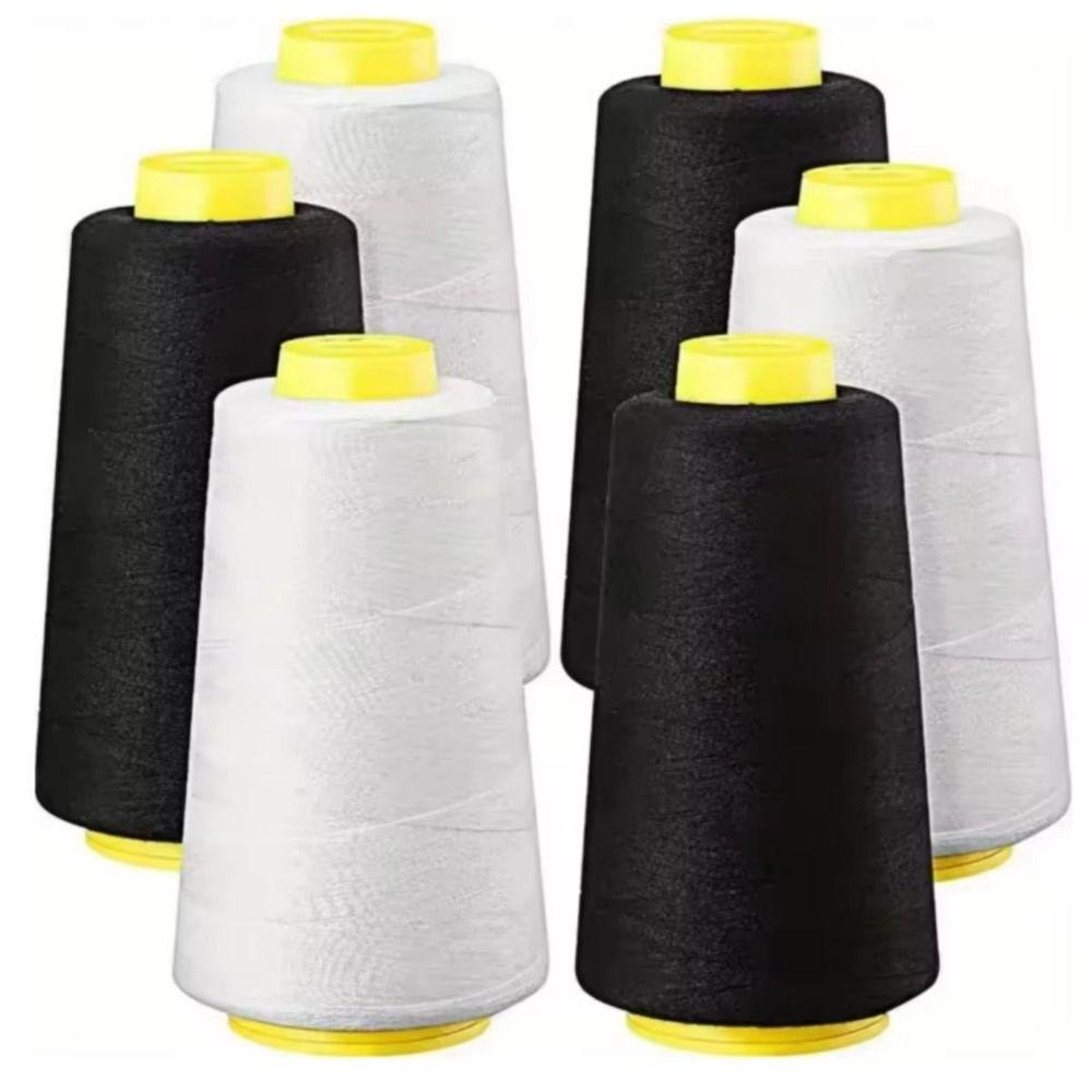 DIY Cones Spool 402 Sewing Thread 3000yards Black White Jeans Thread Sewing Thread Household