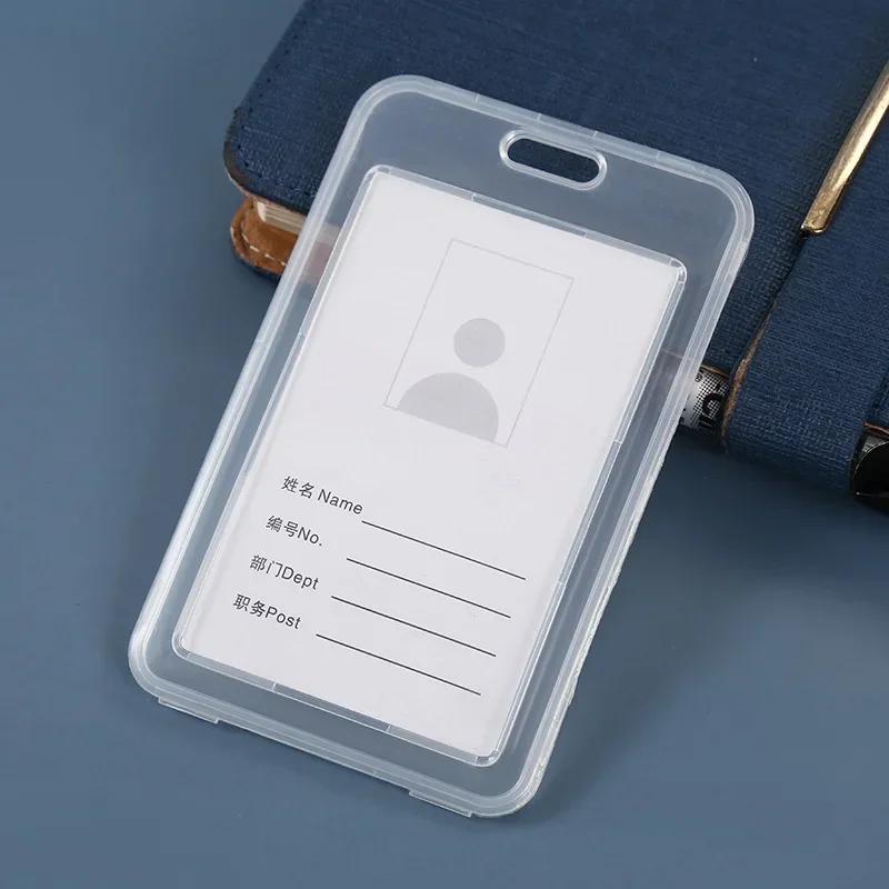 

Retractable Clear Waterproof Card Cover Business Credit Cards Bank ID Card Sleeve Protect Holder Case for Student Women Men чистый