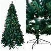 180cm 210cm 240cm Pop Up Christmas Tree Pre-Lit Pine Needle & PVC Mixed Artificial Tree with Iron Base Easy Setup Holiday Decor