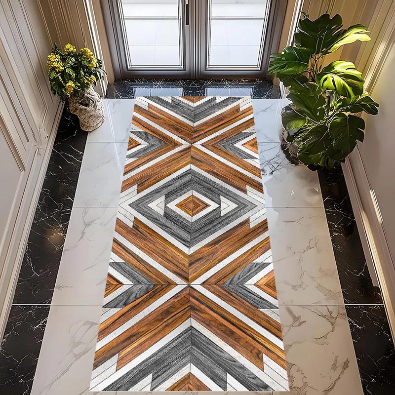 Moroccan Ethnic Style Printed Carpet Abstract Geometric Decorative Door Mat Farmhouse Living Room Bedroom Entrance Carpet