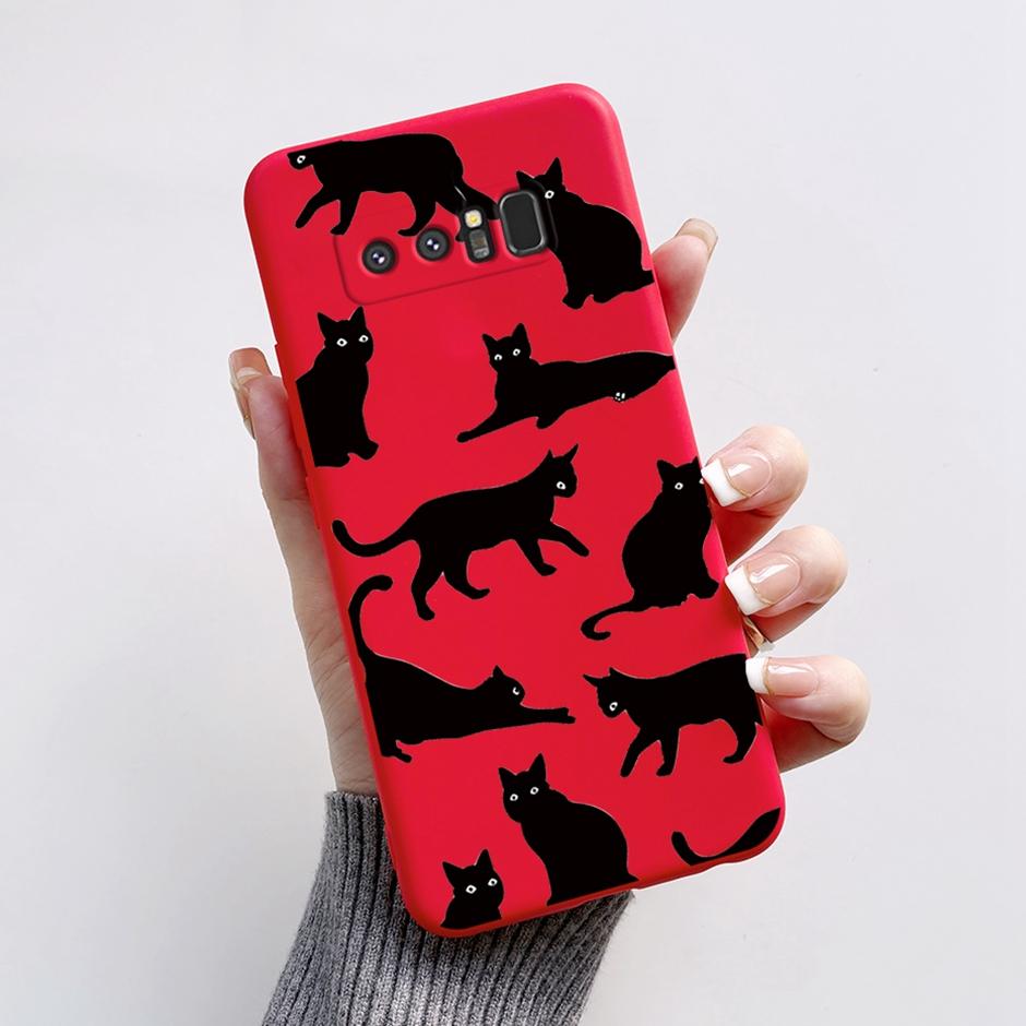 Cases For Samsung Galaxy Note8 Protection Back Covers Soft Silicone Cases For Samsung Note 8 Fashion Cartoon Printed Phone Coque