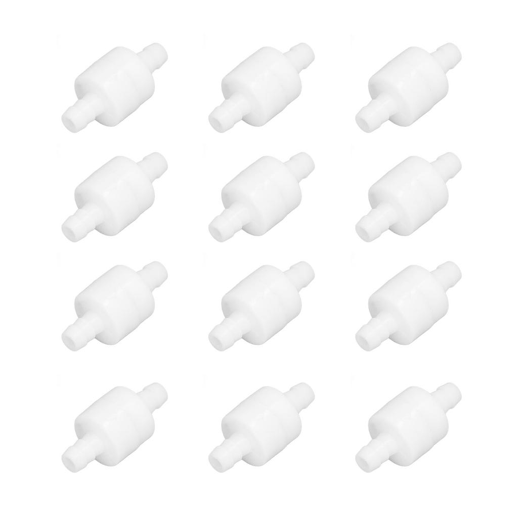 12 Pcs Single Way Check Valve PE High Temperature Corrosion Resistant Spring Water Stop Check Valve for Industry 8mm