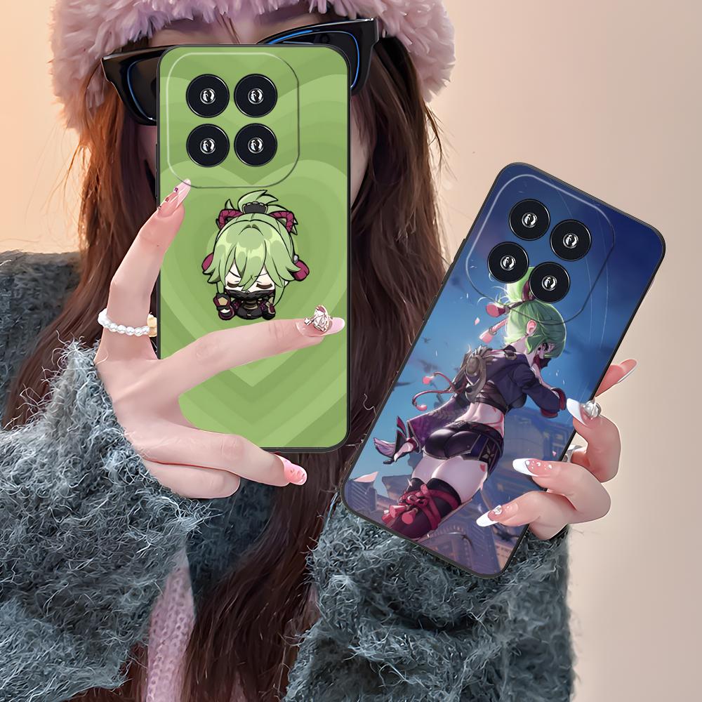 Game GI Kuki Shinobu Mobile Phone Case for Xiaomi 15 14 13 12 Mi 11 T Ultra Lite Pro S X 5G Colorful Printing Cover Cover Luxury