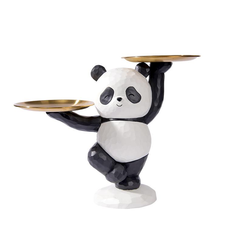 Panda Resin Ornaments - Luxury Key Holder for Porch, Living Room, or Desktop; Perfect Housewarming Gift