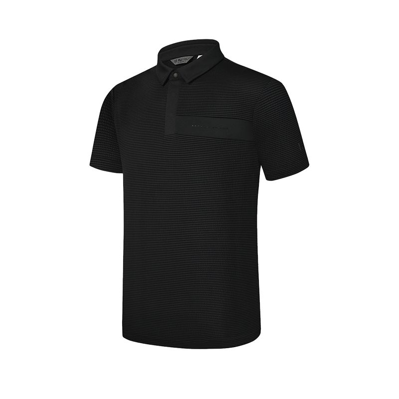 

New FILA Golf Series Polo Shirt Men s Pitch Black BK A11M525133F-BK 175/96A/L