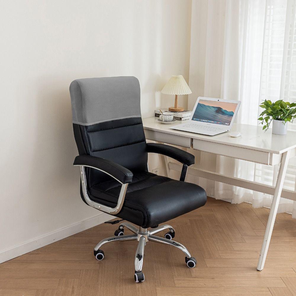 Velvet Chair Back Cover Solid Color Executive Chair Half Cover  for Gaming Chair Office