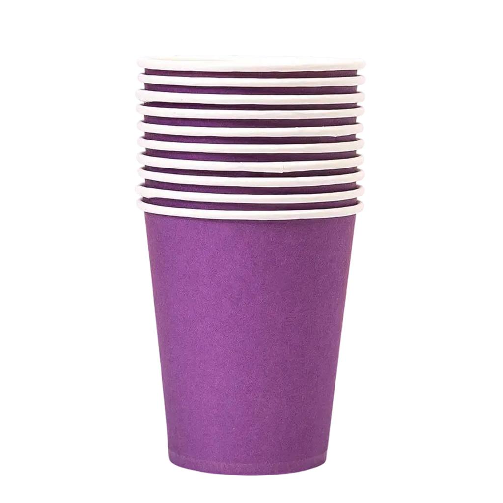 10pcs Eco Friendly Disposable Coffee Cups Paper Cups Compostable Single Wall Cups For Convenient Drink Service