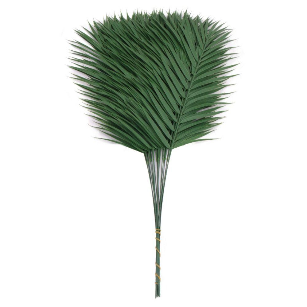 5pcs Plastic Artificial Green Palm Leaves DIY Artificial Leaves  Office Decor