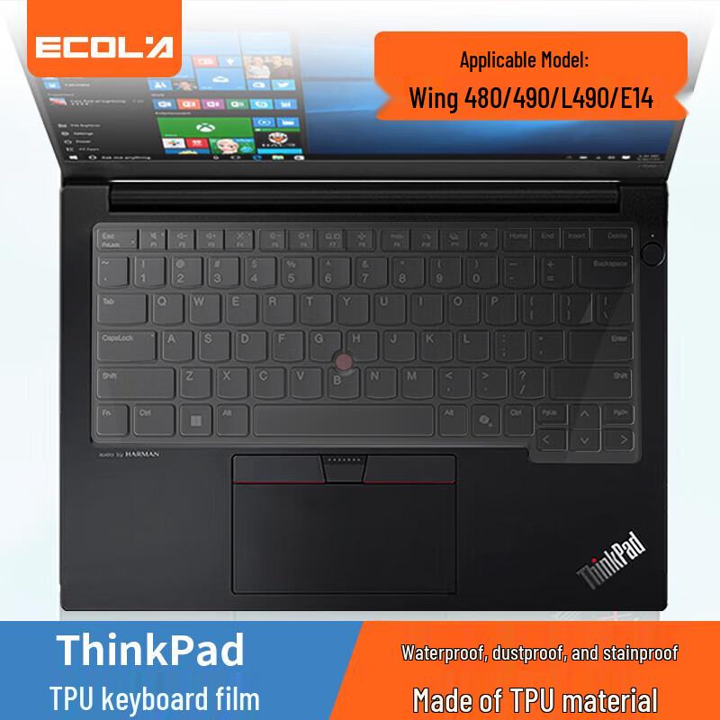 

Защитная накладка для клавиатуры Yikelai из ТПУ для Lenovo ThinkPad E490