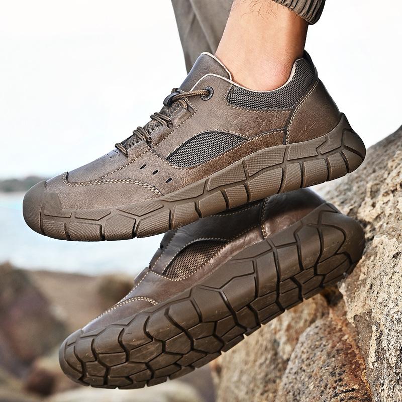 Sneakers men's 2025 new autumn outdoor casual shoes soft sole non-slip lightweight low-top lace-up large size men's shoes 46