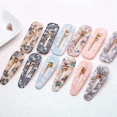 Vintage Λεοπάρ Ρητίνη Κλιπ Μαλλιών Χρυσό Φουρκέτα Γυναικείο Κορίτσι Μπαρέτα