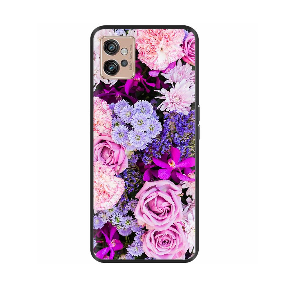 For Motorola Moto G32 Phone Case Heart-Butterfly Funda For Motorola Moto G32 MotoG32 Cover Protection Liquid Silicone Bumper