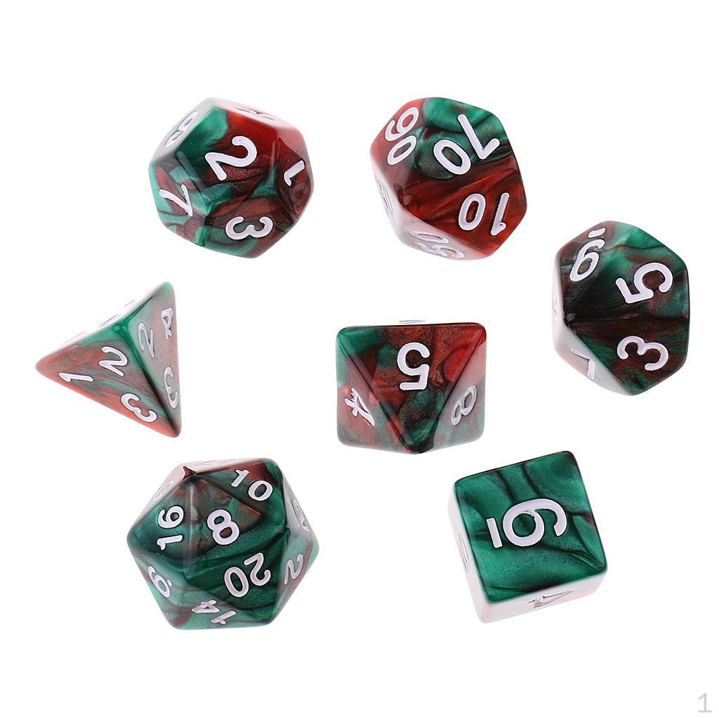 7pcs Polyhedral Dice For Dungeons And Dragons Table Games