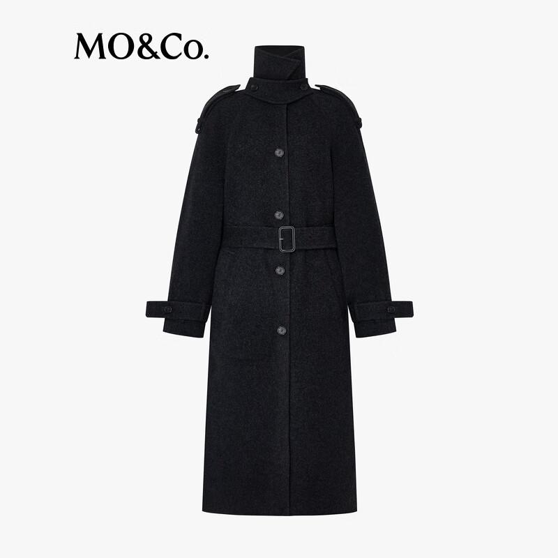 MO&Co. High-Neck Wool-Cashmere Sweater