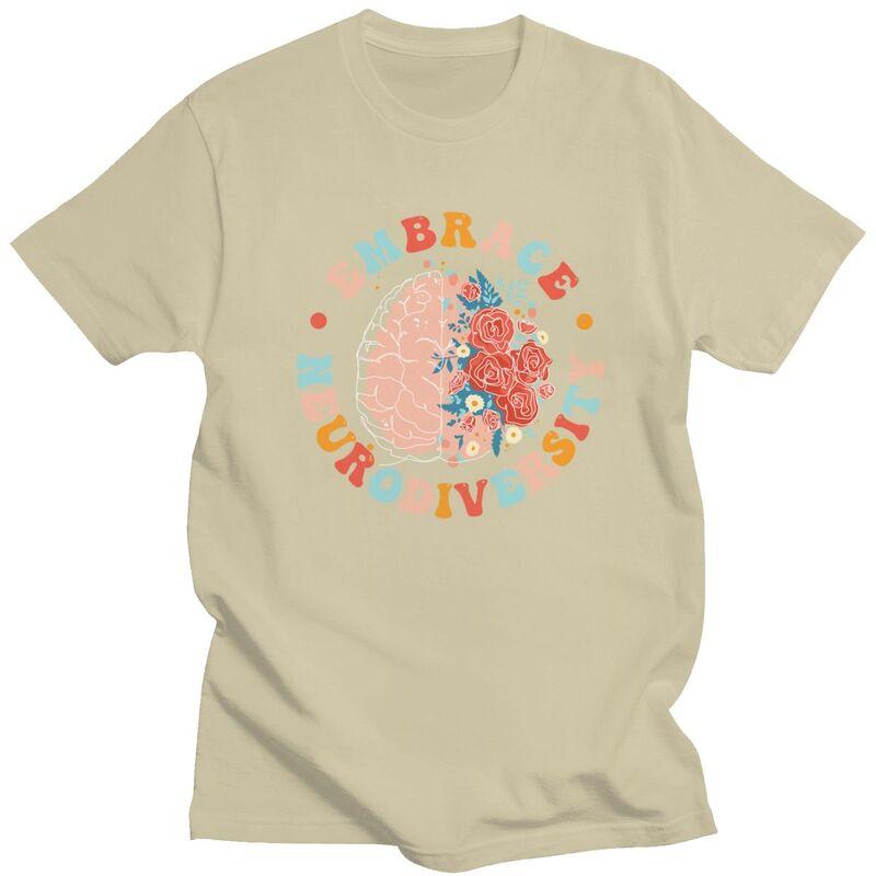 Embrace Neurodiversity Autism Awareness T Shirt Unisex Short Sleeves Casual Graphic Clothing Summer Style Pure Cotton Camisetas