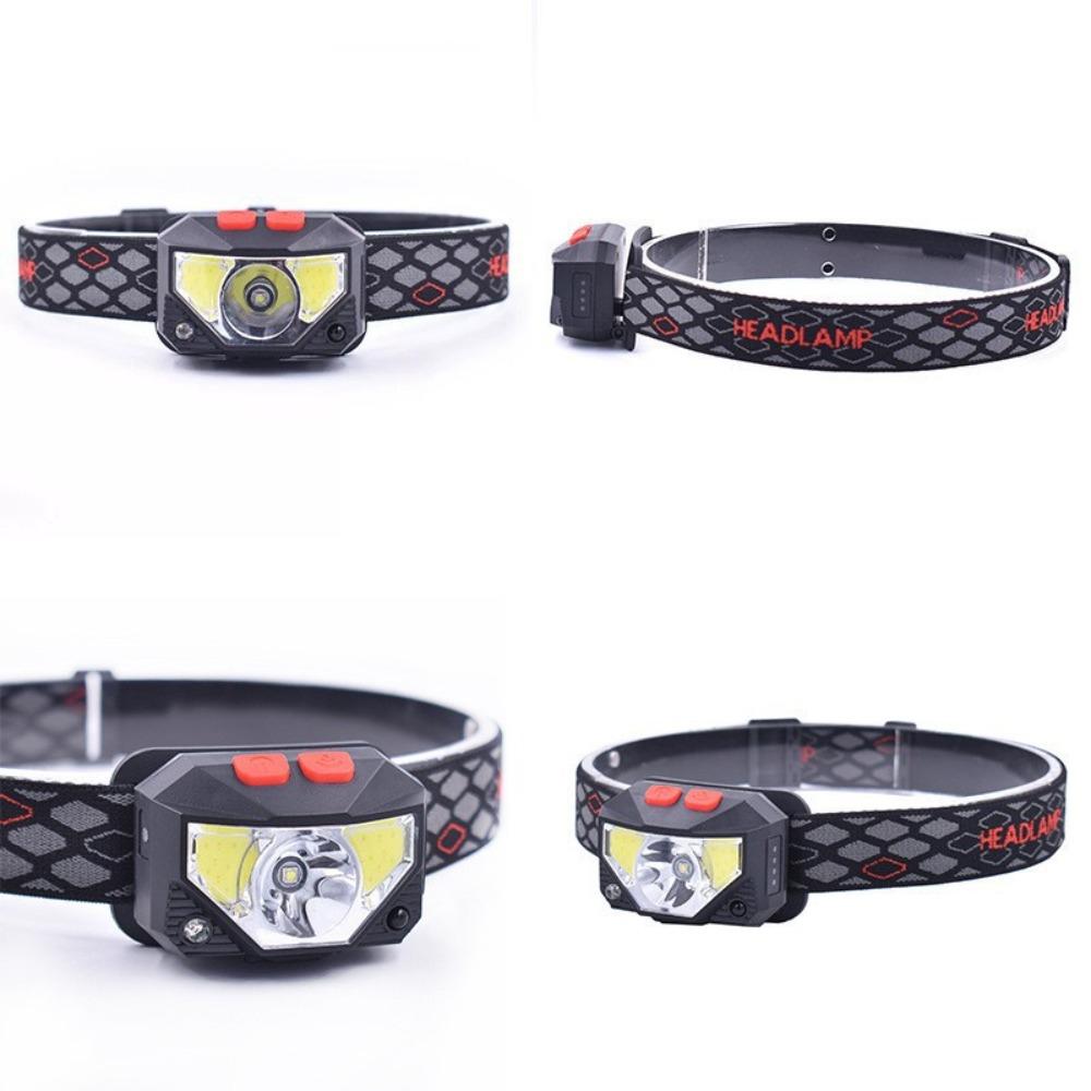 Super Bright LED Induction Headlamp USB Rechargeable Head Flashlight New COB Headlight  Fishing