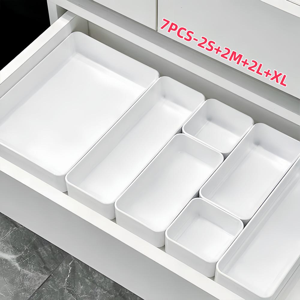 Organizer Tray Divider Set Desk Drawer Organizer Garage Organization and Storage Toolbox Accessories Desk Stationery Box Cosmetic Storage Box