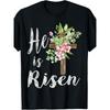 European Sizes Flower Crew Neck Graphic T-Shirt Vintage Style for Men Short-sleeved Printed T-shirt Casual Summer Tee Tops