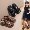 Girls' Sandals2026New Summer Fashionable Closed-Toe Children's Roman Sandals, Korean Style Soft Sole Trendy Princess Shoes