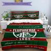 Flumi-nense Football Crest Printed Pattern Duvet Cover Set – includes 1 duvet cover and 2 matching pillowcases Bedroom decor Christmas gifts