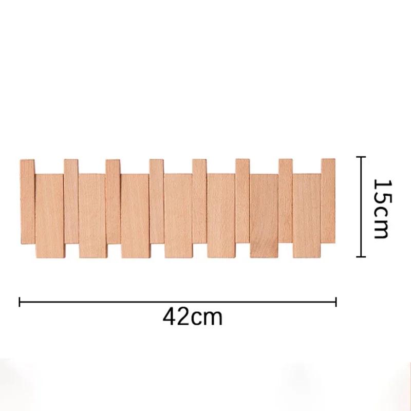 Beech Wooden Clothes Hangers Wall Mounted Organizer Clothes Hangers Piano Cap Hat Hanging Organizers Multipurpose Clothing Rack