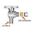 Angle Stop Valves Replacement Faucet Valves Compression Outlet Angle Globe Valves for Toilet Bathroom Kitchen Enduring