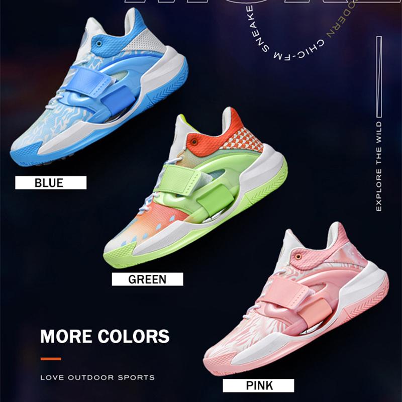 2024 Women Pink Hook Loop Basketball Sneakers Low Cut Soft Cushion Support Sport Shoes Comfortable Boy Basketball Shoes