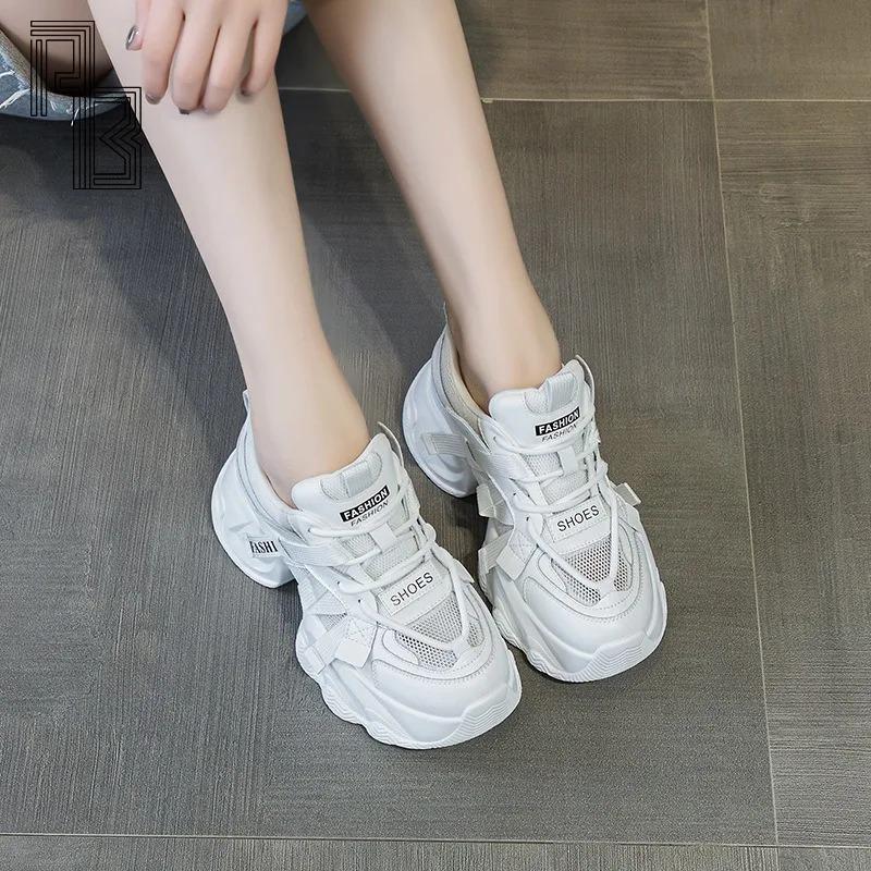 Spring/Summer New Thick Soled Sports And Leisure Shoes, Fashionable And Versatile Women'S Dad Shoes