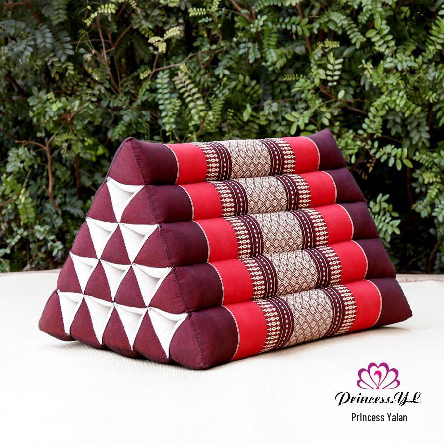Thailand Triangle Tatami Cushion: Kapok Lumbar Pillow & Sofa Back Support.