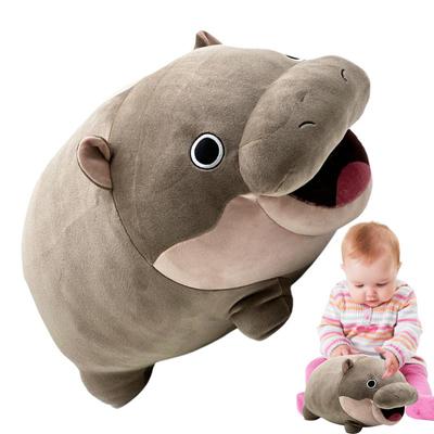Hippo Plush Pygmy Hippo Plush Stuffed Animals Plush Doll Toy Huggable Home Decor Fashionable Throw Pillow for Bedroom Decoration