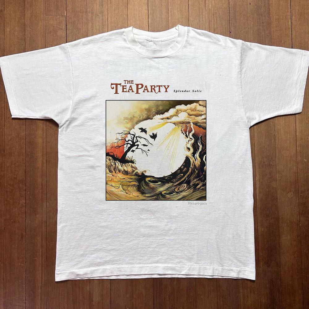 New Popular The Tea Party White T-Shirt Cotton Full Size Unisex T-Shirt XXL