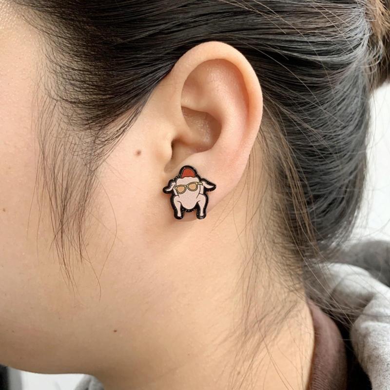 1Pair Thanksgiving Pumpkin Turkey Earrings Chicken Dangle Drop Fashion Jewelry  for Women Girls Birthday Christmas Gifts