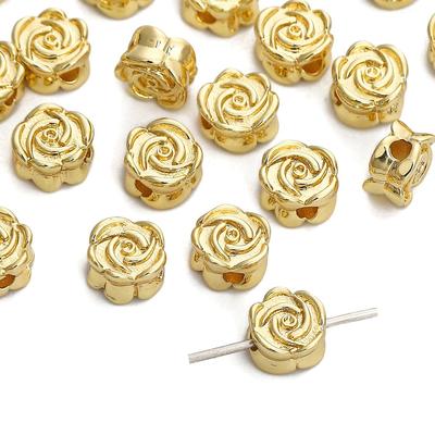 Perline divisorie in rame con fiori di pruno per gioielli fai-da-te che realizzano accessori artigianali