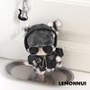 Lemonnui 10cm Plush Clothes Dress Up Chibi Plush Jacket Leather-Like Brown Cool Plush Activity Favorite Plush Cotton Doll Chibi Plush Clothes (black)