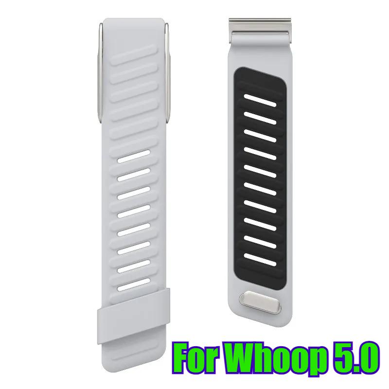 Compatible with WHOOP 5.0 / For Whoop MG WristBand Soft-Touch Silicone Waterproof Sweatproof Soft Adjustable Rubber Band for Whoop 5.0/MG