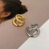 Vintage Goud Zilver Kleur Dubbele Laag Zonder Piercing Geometrische Oor Cuff Minimalistische Kraakbeen Oorbellen Dames Eenvoudige Sieraden