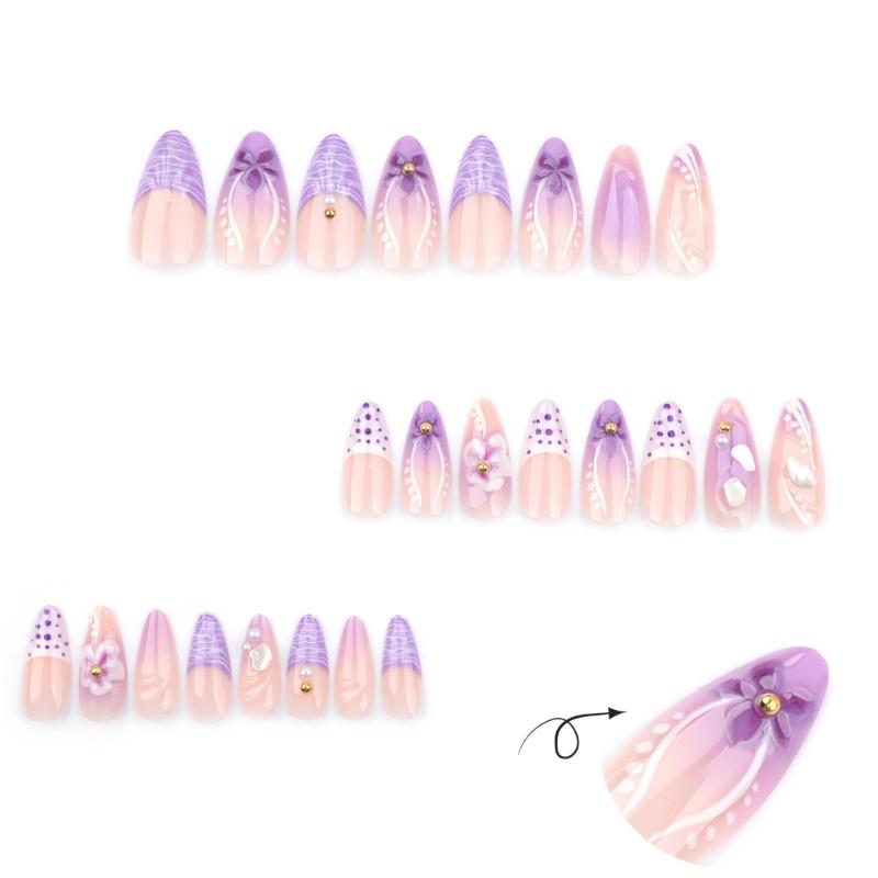 Aufdrücknagel, Falschnagel Klebt auf Nagel Falscher Nagel Acrylnagel Künstlicher Falschnagel für DIY Nagelkunstdesigns