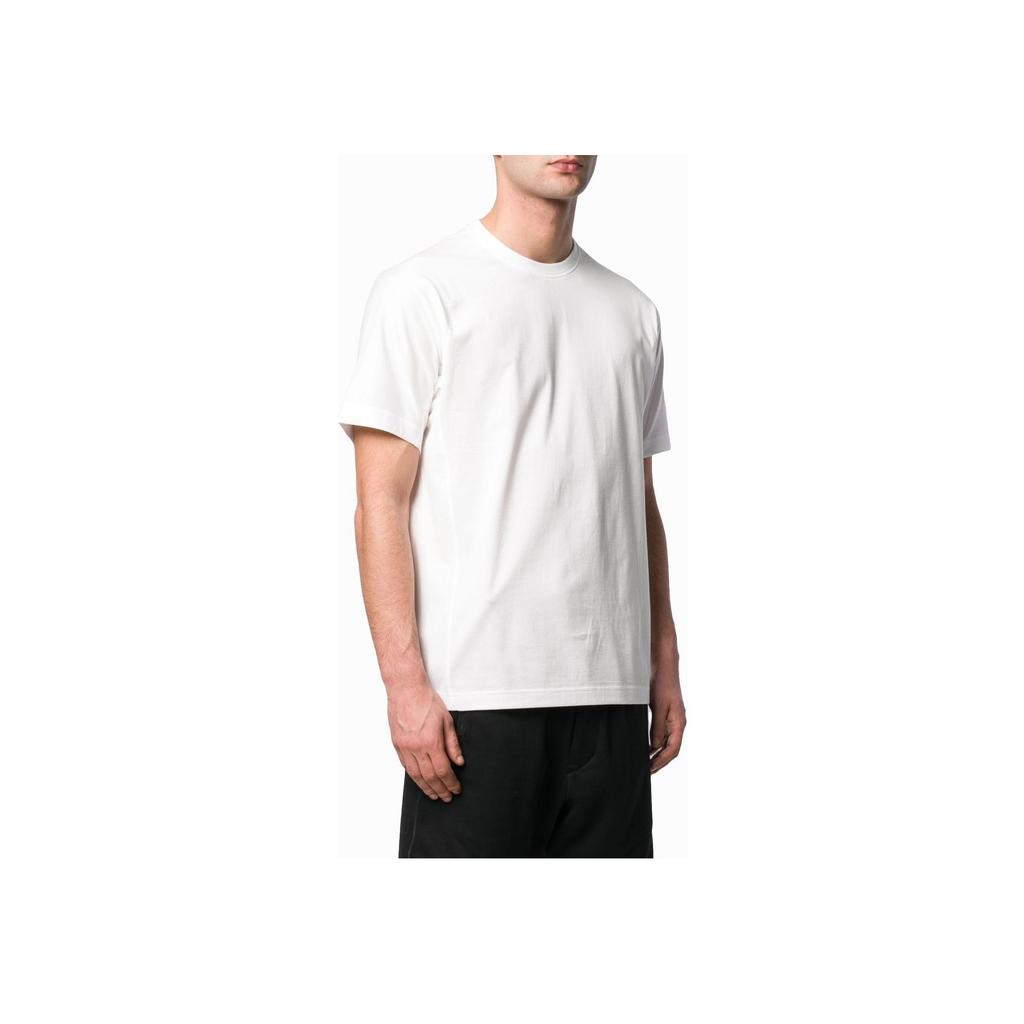 Y-3 Sleeve Logo Solid Color Round Neck Pullover Short Sleeve Regular T-Shirt Unisex T-Shirt White DY7183