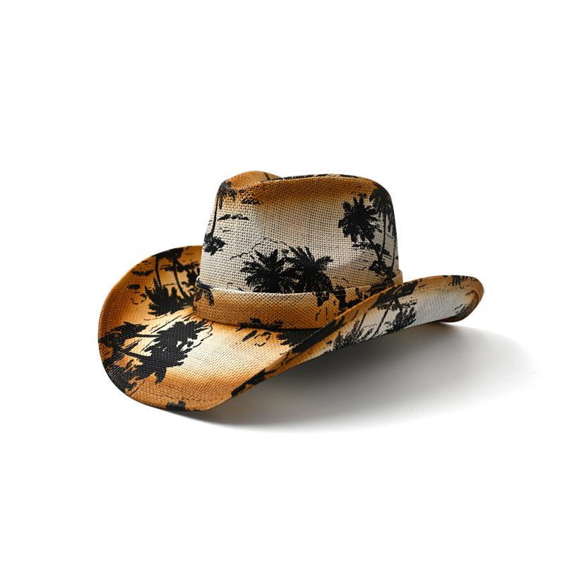 Hats Cowgirl Hats American Western Cowboy Hat Summer Straw Hat Breathable Fashion Trend Sun Shield Hat Panama Jazz Cap