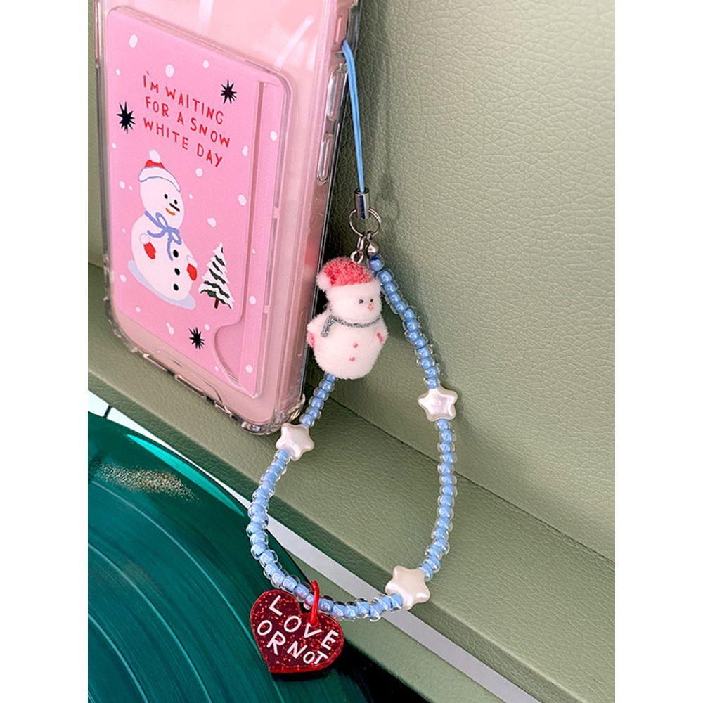Love or Not Snowman-Sky Beads Strap/Keyring&Tok