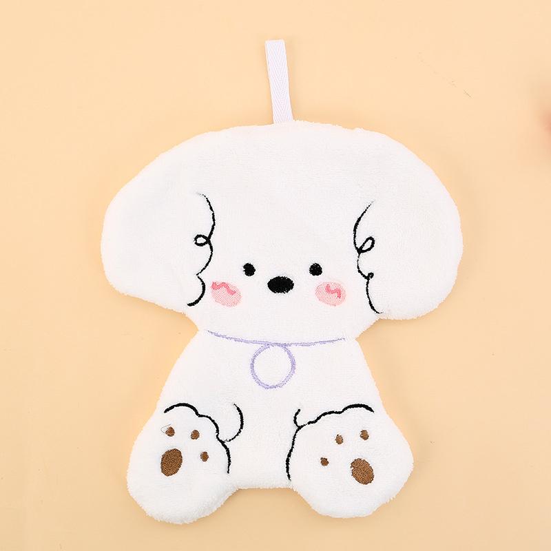 Cute Animal Hand Towel Soft Children Kids Bathing Towel Bathroom Kitchen Hanging Wipe Towel Thicken Absorbent Towels