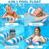 Livhil Set da 3 amache galleggianti per piscina, materassini gonfiabili per piscina, amache acquatiche, galleggianti per piscina per adulti