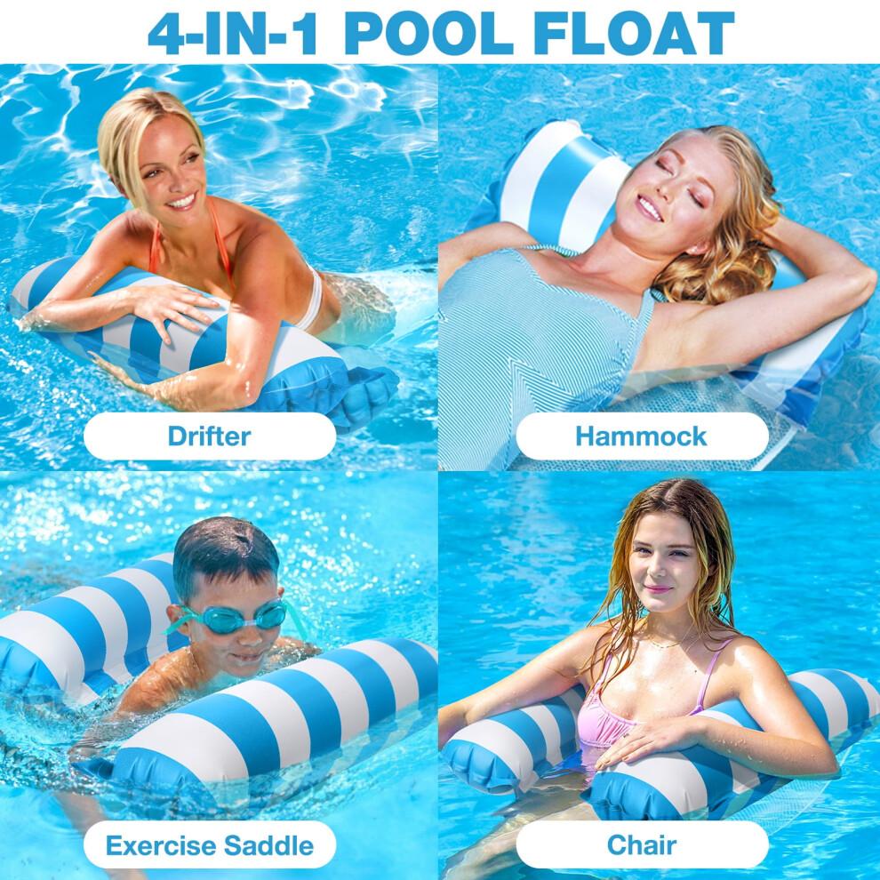 Livhil Set da 3 amache galleggianti per piscina, materassini gonfiabili per piscina, amache acquatiche, galleggianti per piscina per adulti