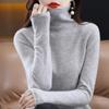 Maglione in lana merino e cashmere da donna con colletto alto impilato Pullover a maniche lunghe lavorato a maglia invernale morbido maglione caldo maglione di alta qualità casual lavorato a maglia